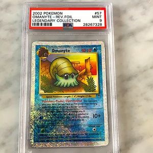 2002 Omanyte Rev. Holo Legendary Collection PSA9